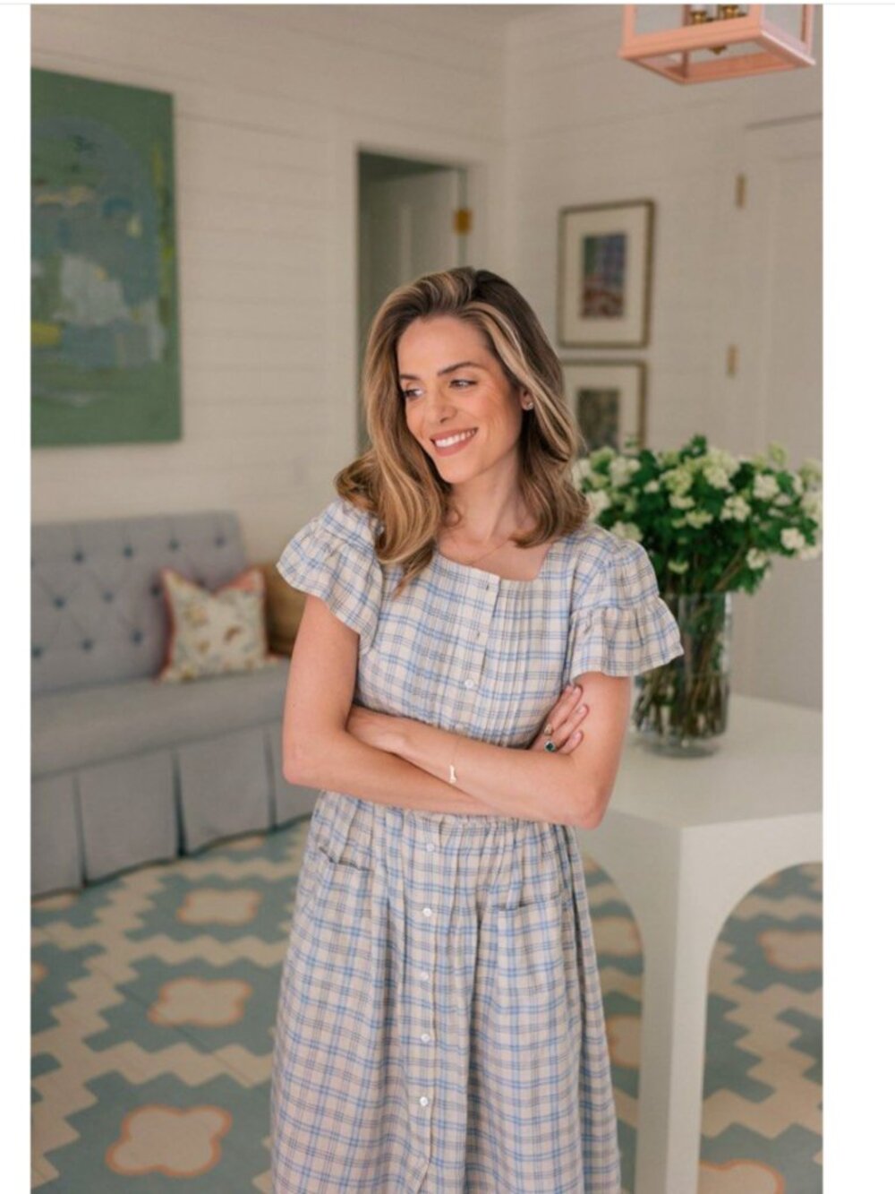 Doen Marfa dress in Meadowlark Plaid X SMALL - NWT